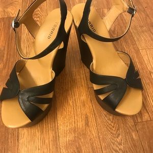 Black Wedge Platform Heels 10W